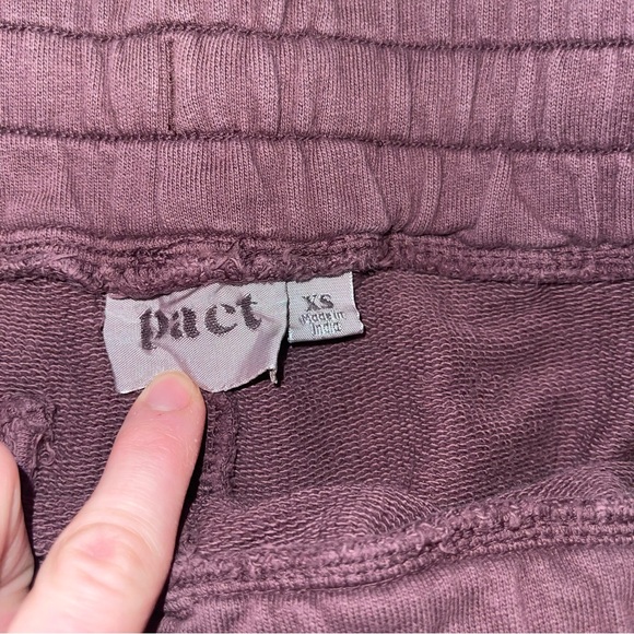 Pact Organic Cotton Cropped Wide Leg Mid Rise Sweats Size XS Purple SEE DESC - Picture 6 of 16